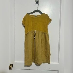 BÚHO
Organic Cotton Bi-material Terry Cloth Dress I Yellow Size 8 YO LIKE NEW